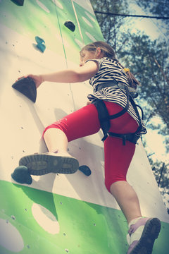 Young climber training