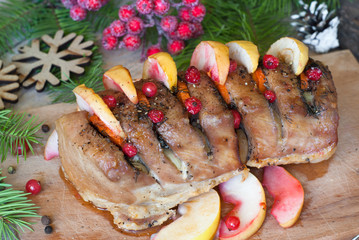 roast pork with apples and cranberries