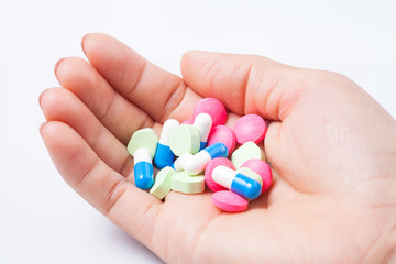 pills in hand