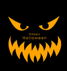 Happy Halloween design background with Halloween pumpkin. Vector