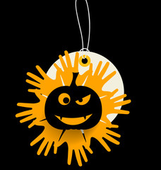 Happy Halloween design background with Halloween pumpkin. Vector