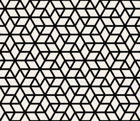 Fototapeta premium Vector Seamless Geometric Simple Rhombus Triangle Stars Shape Pattern