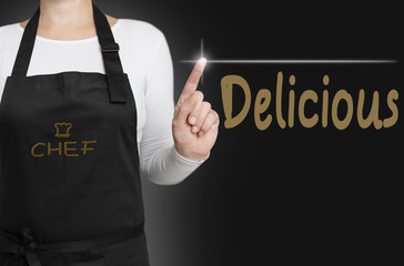 delicious background cook operated touchscreen concept