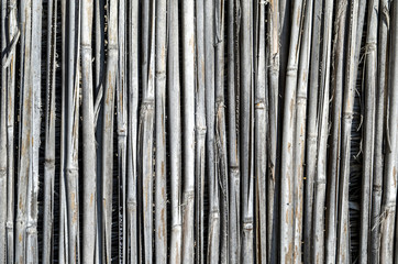Old cane wall closeup