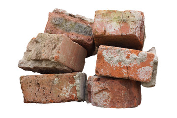 A pile of old bricks.