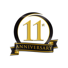 Anniversary Logo Black Gold 11