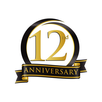 Anniversary Logo Black Gold 12