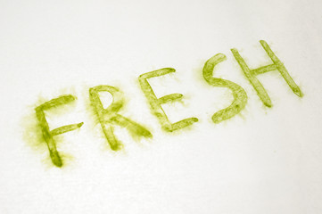 Inscription Food, watercolor illustration