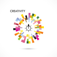 Creative circle abstract vector logo design template. Corporate