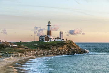 Photo sur Plexiglas Phare Montauk Point Light, Phare, Long Island, New York, Suffolk