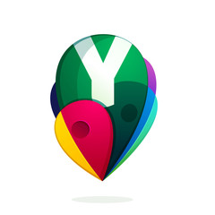 Y letter with map tag.