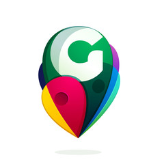 G letter with map tag.