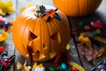 Halloween lantern Jack and Candy