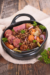 lentils and meats