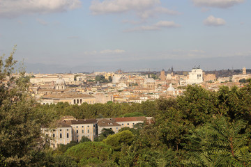 Fototapeta na wymiar Rome,Italy,View of Rome from the Janiculum hill.