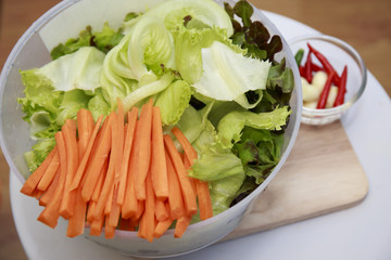 Vegetables in a bowl.