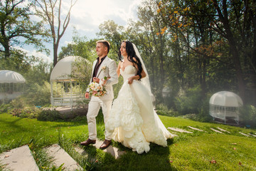 Wedding couple of groom and bride