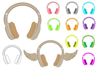 Clipart various earphones