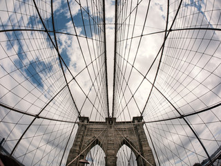 Naklejka premium Brooklyn Bridge, Nowy Jork.