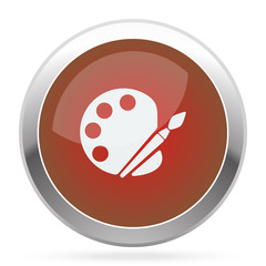 White Palette icon on red web app button