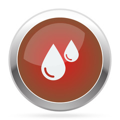 White Blood icon on red web app button