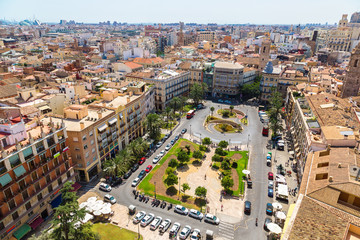 Obraz premium Valencia aerial skyline