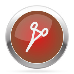 White Surgical Clamps icon on red web app button