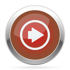 White Arrow Right icon on red web app button