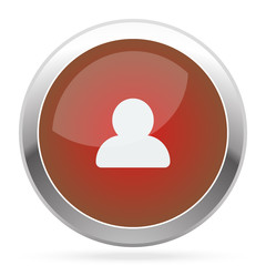White Profile icon on red web app button