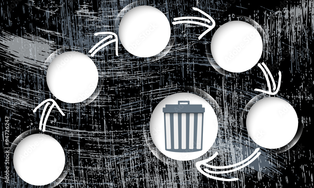 Poster vector scratched background and circular boxes for your text and