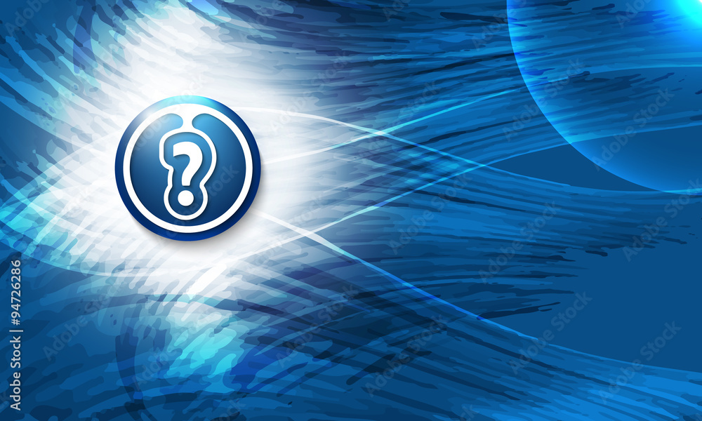 Poster vector abstract blue background and question mark