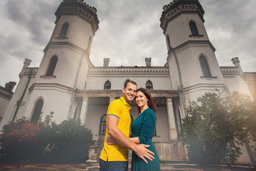 Couple and old castle