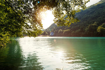 Lamar lake near Trento, Italy.