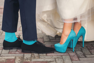 Funny wedding shoes and socks