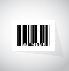 Business profits barcode sign concept