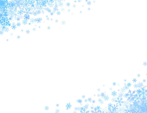 Corners with small snowflakes