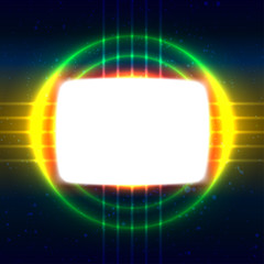 Shiny screen on the crossed wires