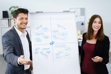 trainer leiten ein seminar für unternehmer