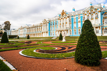 Catherine Palace Exterior in autumn