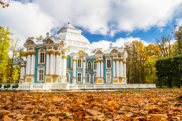 Hermitage in Catherine park in autumn