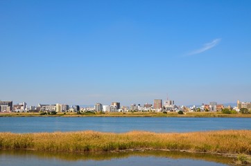 Naklejka premium 大阪 淀川