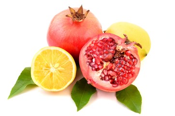 Granatapfel und lemone, vitamin C