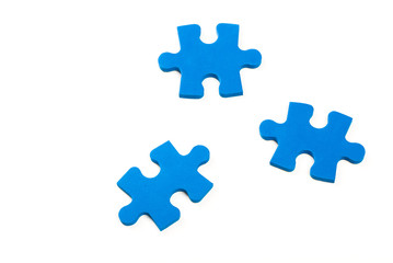 Puzzle pieces. Business concept for completing the final puzzle piece