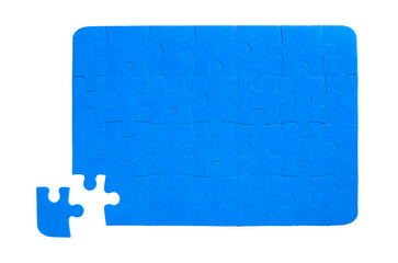 Puzzle pieces. Business concept for completing the final puzzle piece