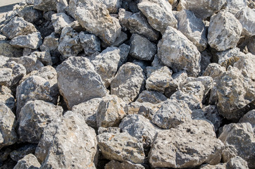 Big stones in the beach as texture