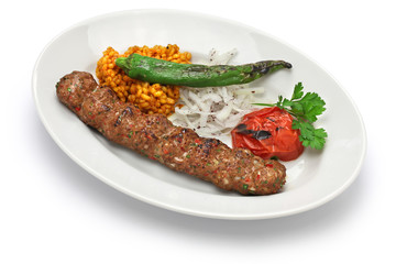 adana kebab, minced meat kebab, turkish food
