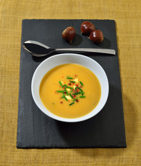 velouté de potiron aux châtaignes