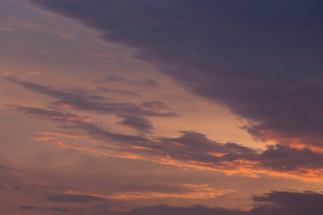 Naklejka na ściany i meble twilight sunset sky with colorful cloud background