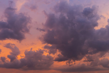 wonderful cloud on twilight sunset sky background