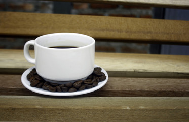 Coffee Mug on Wooden Table